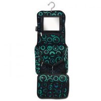 Hanging Cosmetic Case - Teal Bubbles